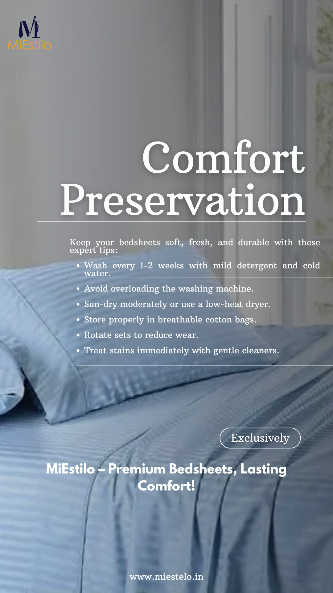 How to Care for Your Bedsheets to Make Them Last Longer 1 Miestilo